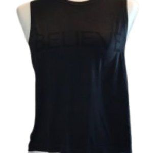 Spiritual Gangster women’s black sleeveless Believe muscle tank size xs/s